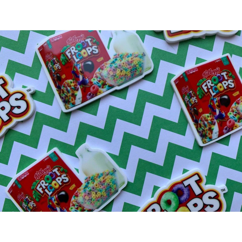 8pc. Froot Loops, Planar Resin Flatback, Cabochon, Bow Center, Flatback,