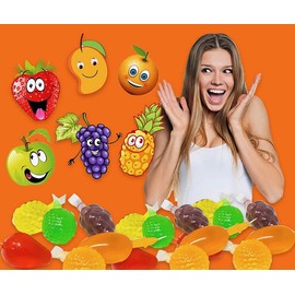 Fruix Popping Fruit Jellies Bag - 2 Pack - Tik Tok Trending Fruit Jellies - Assorted Flavors Fruit Squeeze Jellies - Jelly Fruit Candy