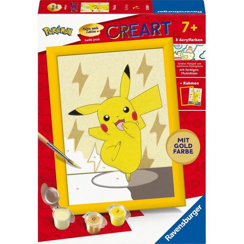Ravensburger CreArt 20084 Pikachu Painting by Numbers Pokémon for Children