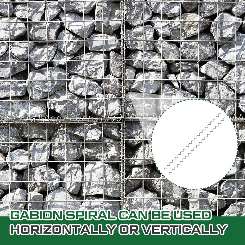 Yaocom 24 Pcs 39.4" x 2" Gabion Cages Spirals 9ga