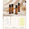 Worldgsb 12 Pack Essential Oil Roller Bottles, 10ml Refillable Amber