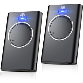 Effdrdfs Garage Door Opener, Handheld Transmitter, 868 MHz, Garage Door Remote Control, 2 Channels, Compatible with XT2 868 SLH LR, XT4 868 SLH LR, Rolling Code, Black, Pack of 2