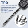 6 Pcs Four-Flute Sawtooth Eccentric Twist Drill Bit, Concrete and