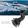 Marine Thru Hull Connector Leakproof Ergonomic Reliable Rugged 90° Thru