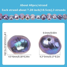 SUNNYCLUE 1 Box About 120Pcs Baroque Black Pearl Natural Cultured Freshwater Pearls Nugget Shape Genuine Keshi Pearl Beads for Jewelry Making Bead Supplies DIY Crafts Bracelets Necklaces Earrings