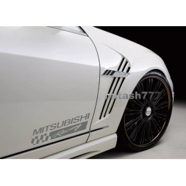 natash777 2 - MITSUBISHI RACING SPORT Motorsport Vinyl Decal sticker emblem logo SILVER