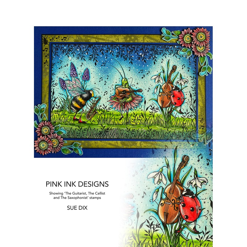 Pink Ink Designs Cellist-Clear Stamp Set, A6, Transparent