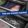 WORKPRO Magnetic Wrench Organizer, 15-Slot Gripper Reverse Wrench Holder for