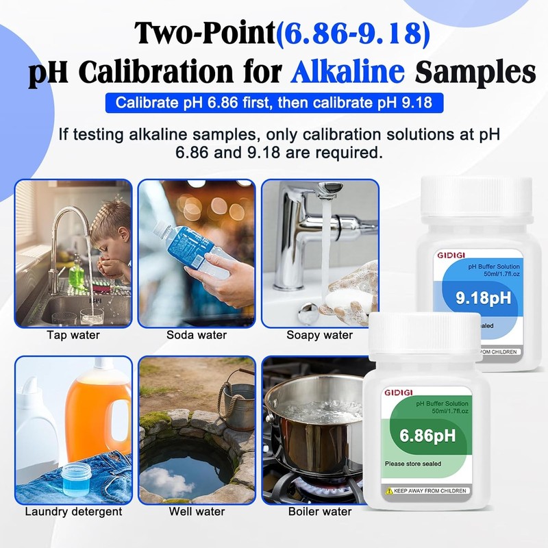 pH Buffer Solution 4,6.86,9.18 pH Calibration Solution for pH Meters