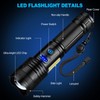 Alicegirl Rechargeable Flashlights High Lumens, 90,000LM Super Bright Flashlight, Adjustable
