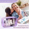 LOFOWN Initial Clear Makeup Bag Small Cosmetic Bag Travel Toiletry