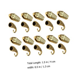 Gatuida 10 Pairs Snake Head Alloy Toggle Clasps for Jewelry Making Unique Snake Shaped Bracelet Connectors Durable Jewelry Findings for DIY Projects