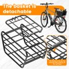 Bike Rear Basket with Liner & Waterproof Cover Large Capacity