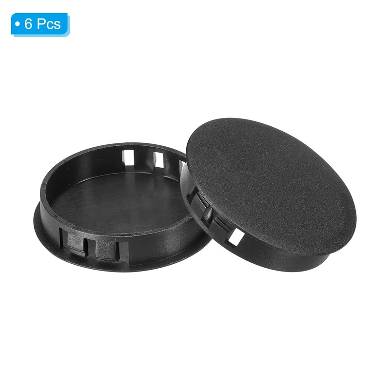 PATIKIL 50mm (2") Plastic Hole Plugs, 6Pcs Flush Type Round