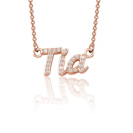 ENSIANTH Tia Necklace Aunt Gift Tia Letter Necklace Gift for Auntie (RG)