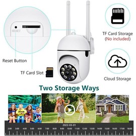 A7 1080P 2MP WiFi Camera Home Security Camera with Night Vision Motion Detection 2-Way Audio 2.4GHZ