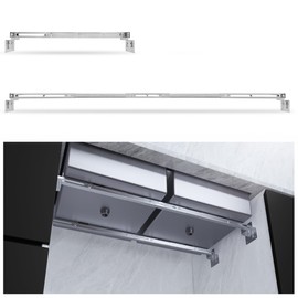 IRONWALLS 2-Pack Adjustable Undermount Sink Brackets, 24.4" to 59" Stainless Steel Bathroom Kitchen Sink Support Brackets Pole Rods, Heavy Duty Undermount Sink Repair Kit，880LBS Loading Capacity