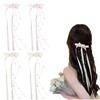 LeTradeJP Ribbon Hairpin (Set of 4) Cute, Bow, Hair Clip,