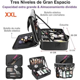 XL Grande Estuche de Maquillaje de Viaje Bolsa de Cosméticos - Con Espejo