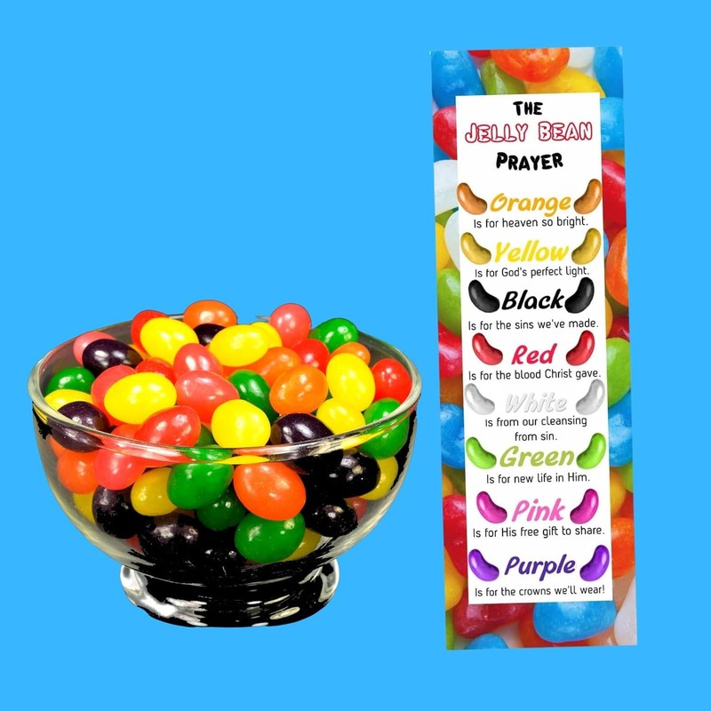 Jellybean Prayer Bookmarks - 100 Pack Christian Easter Gifts for
