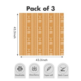 CoolaPeach Muslin Swaddle Blankets for Baby Boys and Girls,3 Pack Breathable Soft Receiving Blanket,Large 43.3X 43.3 inches,Newborn Essentials Must Haves(Geometry)