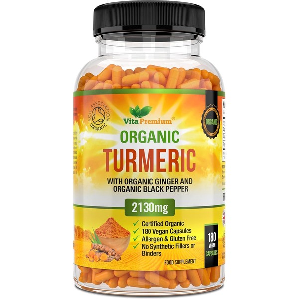 Turmeric and Black Pepper Capsules for Anti-Inflammatory and Joint Pain
