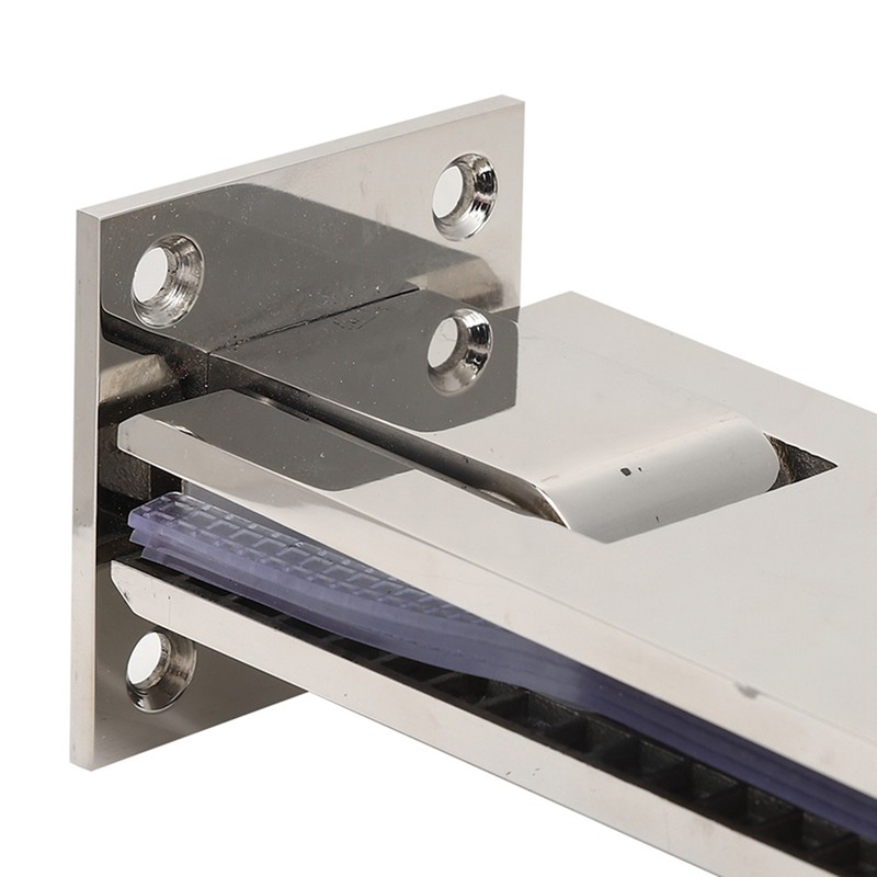 90 Degree Bathroom Door Clip Stainless Steel DoubleSided Shower Glass