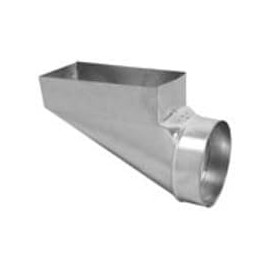 GV0651 End Boot - 4x10x4 Inches, 90-Degree Angle - Sturdy Steel Construction with Galvanized Finish - Essential for HVAC Ductwork