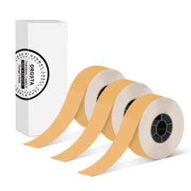 ORGSTA Etiketten Selbstklebend Klebeetiketten Aufkleber Beschriften Beschriftungsetiketten Selbstklebende Sticker Labels Kontinuierliche 15mm x7M/rolle 3 Rollen für S001
