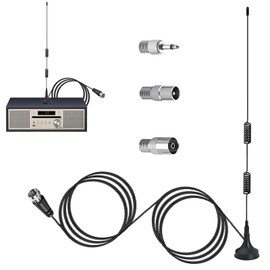 AQTAQ DAB FM Antenna Magnet Base FM Radio Antenna AV Audio Video Home Theater Receiver for Denon Pioneer Yamaha Marantz Sherwood Indoor Digital HD Radio FM Radio Bluetooth Stereo Receiver