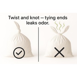 BOS Amazing Odor Sealing Disposable Bags, for Pet Waste (for small dogs) or Any Sanitary Product Disposal - Durable and Unscented[Size: XXS, Color: White] (200 count, Pack of 1) (200 Bags)