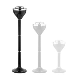 IRONWALLS 3-Section Adjustable Floor Standing Ashtray Outdoor, Stainless Steel Windproof Cigar Ashtrays for Outside Patio Home Office, Stand Ash Tray with Lid for Cigarettes, 31”, 23.6”, 15.7” Heights