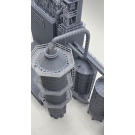 Mr Craft Structures N Scale Grain Tower Dryer 1:160 (Grain Elevator Add-On or Standalone Model)