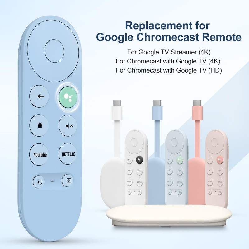 Replacement for Google-TV-Remote,for Chromecast 4k/HD,G9N9N for Google TV Streamer Remote