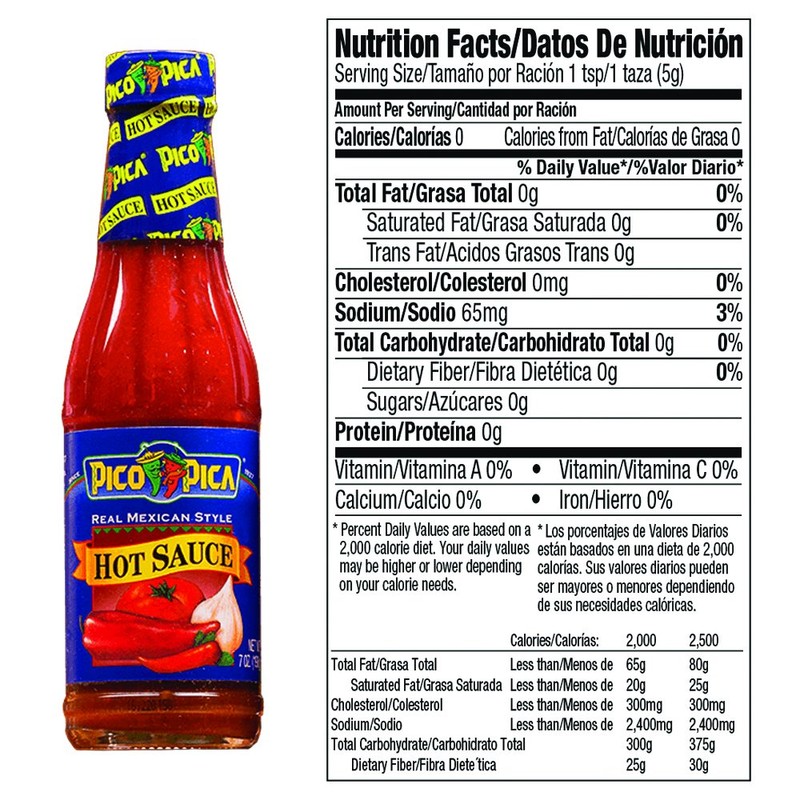 Pico Pica Mexican Hot Sauce 7 Oz (Pack of 6)