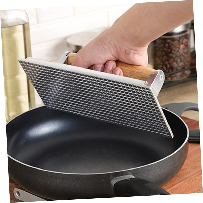 Abaodam Manual Aluminum Burger Press Tool Durable Rectangle Patty Maker
