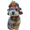 MuYaoPet Christmas Dog Hat with Dog Bow Tie Collar,Cat Christmas