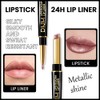 evpct 1Pcs Nude Brown Metallic Shine Shimmer Lip Liner and