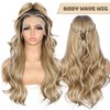 BABEHERS Dirty Blonde Lace Front Wig 13x4 Pre Plucked Synthetic