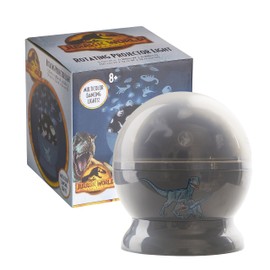 Idea Nuova Jurassic World Dinosaur Rotating LED Projection Kids Lamp and Nightlight 4.88"x 4.88"x 5.5"