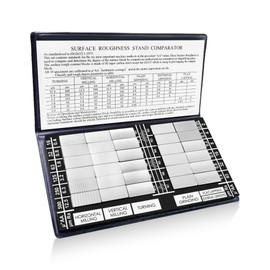 30 Specimens Surface Roughness Standards Set, Surface Finish Comparator Set with Ra0.05-12.5mm Microfinish, for Lathe Manufacturing Machinery Teaching