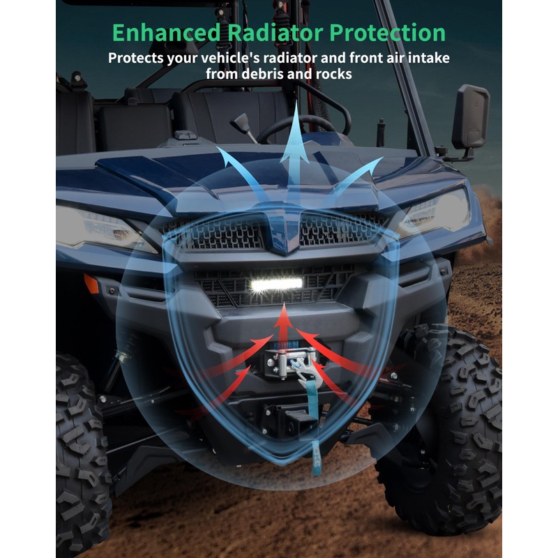 SLORIMOD Front Mesh Grille with LED Accent Light Bar for