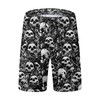 FT FENTENG Mens Swim Trunks for Men, Black Skull Skeleton