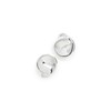 Jenny Bird Women's Rio Button Earrings, Silver, One Size