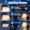 Solar Motion Sensor Outdoor Wall Lights for Home Security –