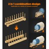BusyePa Dish Rack, Flexible Bamboo Dish Drying Rack Pot Lid