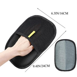 ペット ブラシ 手袋 猫の毛除去手袋 2個セット 犬猫グルーミンググローブ ペット用静電毛取り手袋 除毛ブラシ ペットの毛抜け手袋 ペットクリーニング用品 (B)