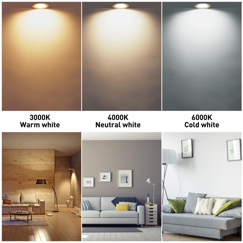 YanFeiYit LED Spotlights Dimmable Ceramic Flat 230 V 5 W