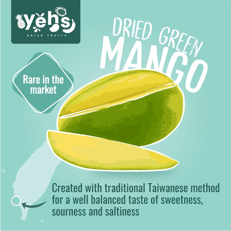 Yehs Dried Fruits: Dried Green Mango 5.29 oz - ||