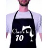 Print4U 70th Birthday Apron Cheers to 70 Apron Novelty Baking